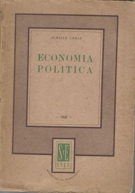 Economia politica - Achille Loria - copertina