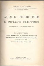 Acque pubbliche e impianti elettrici (volume terzo) Acque pubbliche e impianti elettrici