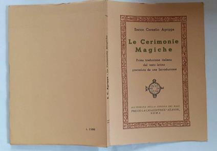 Le cerimonie magiche - Cornelio Enrico Agrippa - copertina