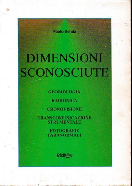 Dimensioni sconosciute - Paolo Dal Ben - copertina