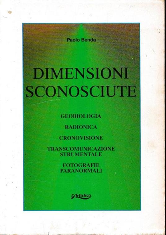 Dimensioni sconosciute - Paolo Dal Ben - copertina