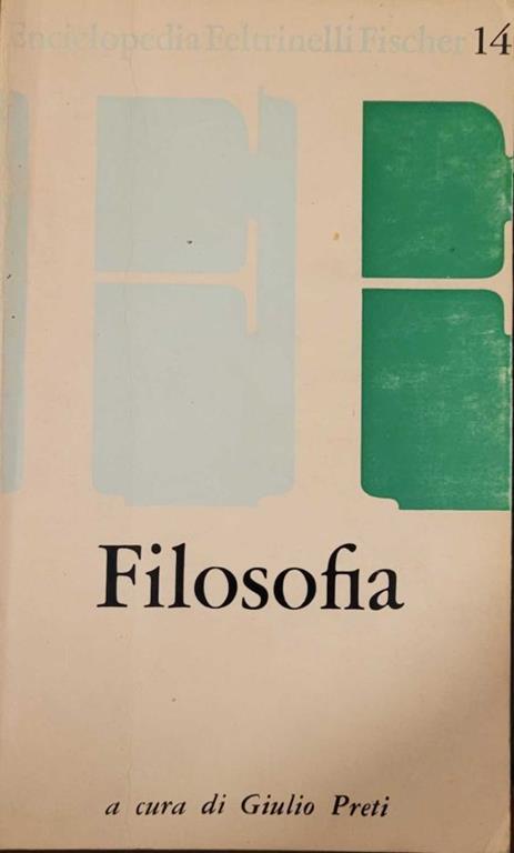 Filosofia - Giulio Preti - copertina