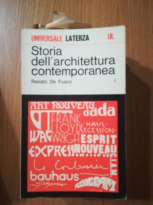 Storia dell'architettura contemporanea - Renato De Fusco - copertina