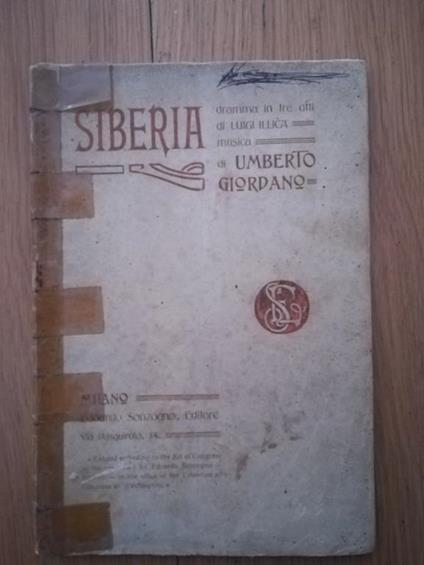 Siberia - Umberto Giordano - copertina