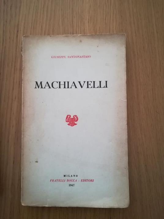 Machiavelli - Giuseppe Santonastaso - copertina