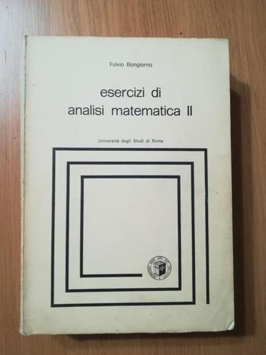Esercizi di analisi matematica II - copertina