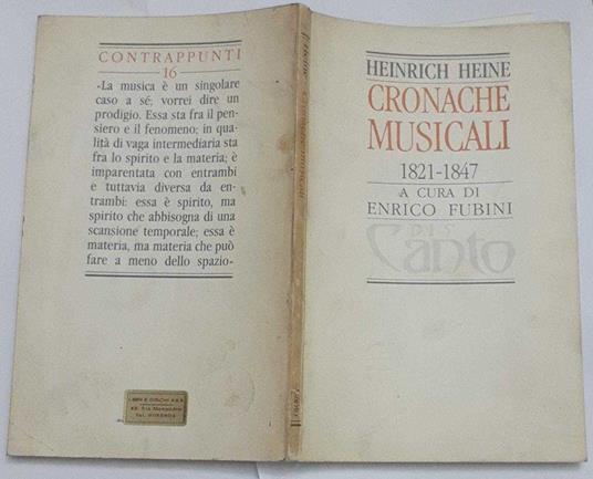 Cronache musicali - Heinrich Heine - copertina