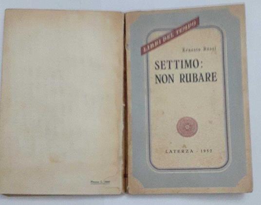 Settimo: non rubare - Ernesto Rossi - copertina