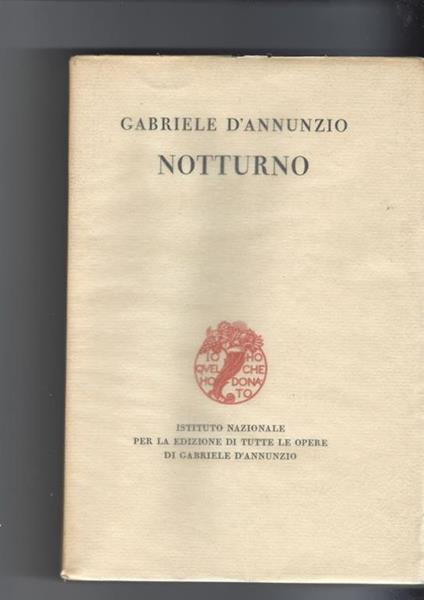 Notturno - Gabriele D'Annunzio - copertina