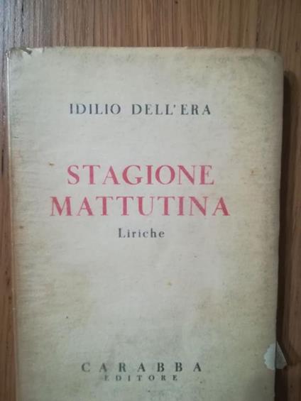 Stagione Mattutina - Idilio Dell'Era - copertina