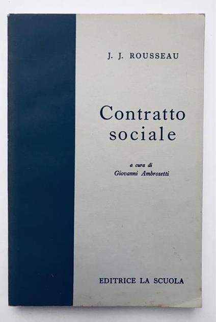 Contratto sociale - Johann J. Winckelmann - copertina