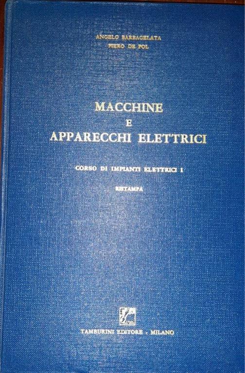 Macchine e apparecchi elettrici (corso di impianti elettrici) - copertina