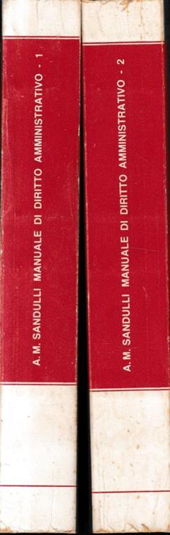 Manuale di diritto amministrativo, due volumi - Aldo M. Sandulli - copertina