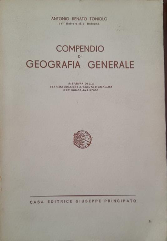 Compendio di geografia generale - copertina