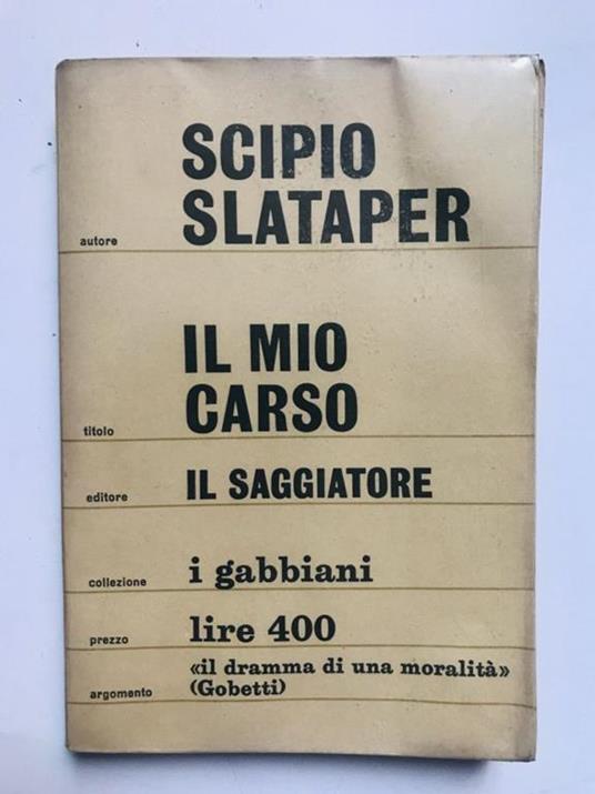 Il mio Carso - Scipio Slataper - copertina