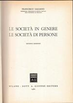 Le società in genere. Le società di persone, vol. XXVIII