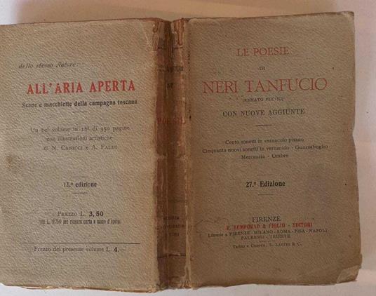 Le poesie di Neri Tanfucio con nuove aggiunte - Renato Fucini - copertina