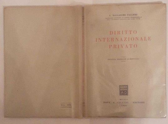 Diritto internazionale privato - copertina