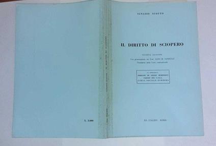 Il diritto di sciopero - Ignazio Scotto - copertina