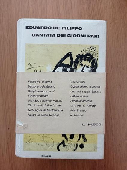 Cantata dei giorni pari - Eduardo De Filippo - copertina