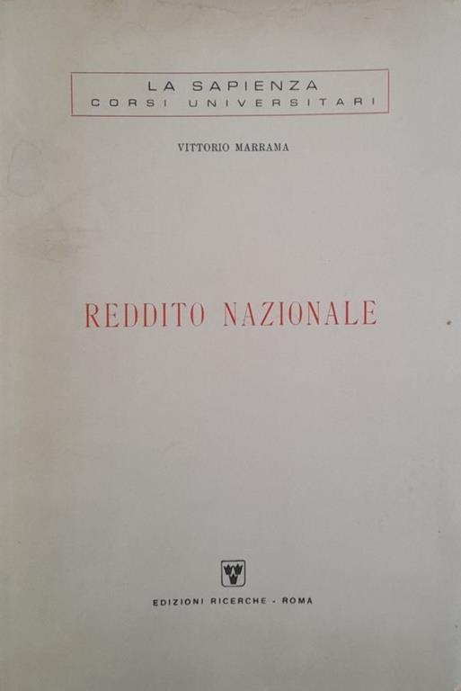 Reddito nazionale - Vittorio Marrama - copertina