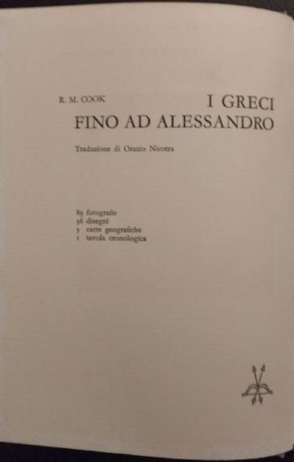 I Greci fino ad Alessandro - R. M. Cook - copertina