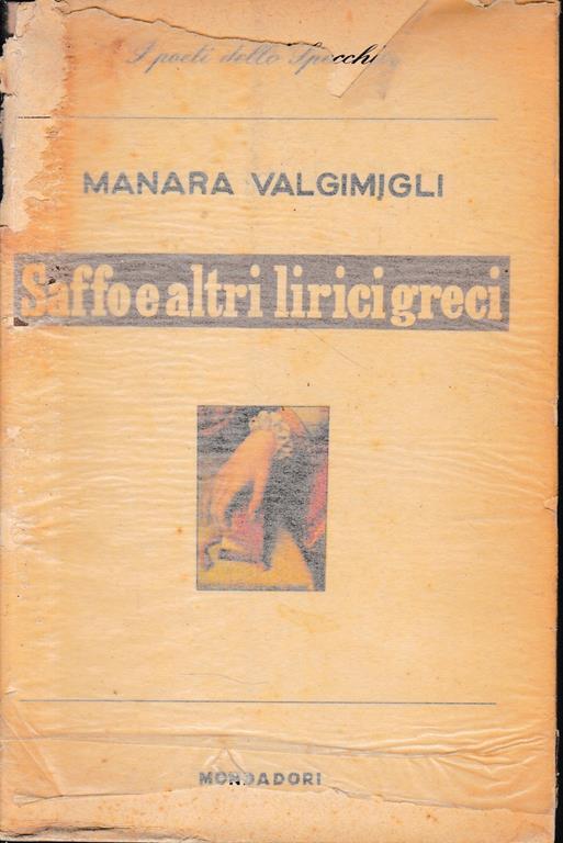 Saffo e altri lirici greci - Manara Valgimigli - copertina