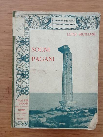 Sogni pagani - Luigi Siciliani - copertina