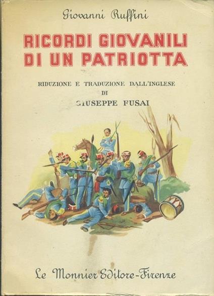 Ricordi giovanili di un patriotta - Giovanni Ruffini - copertina