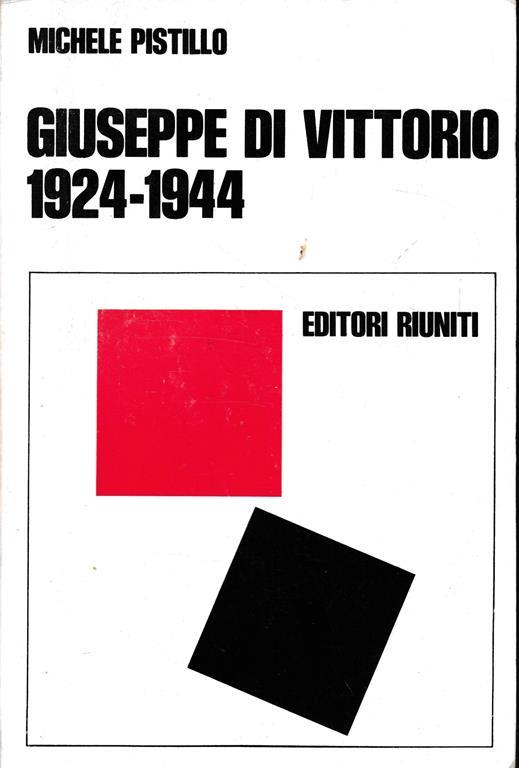 Giuseppe Di Vittorio 1924-1944 - Michele Pistillo - copertina