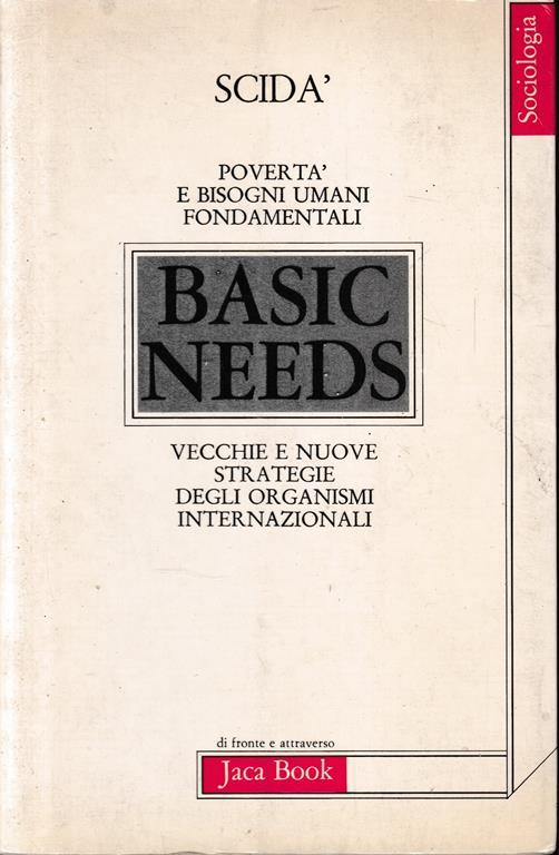 Povertà e bisogni umani fondamentali - Giuseppe Scidà - copertina