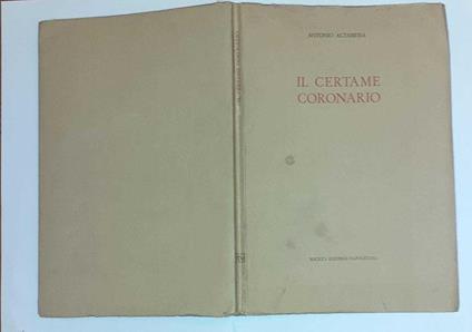 Il certame coronario - Antonio Altamura - copertina