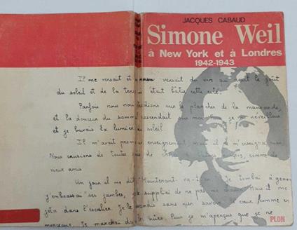 Simone Weil a New York et a Londres 1942-1943 - copertina