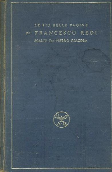 Le più belle pagine di Francesco Redi - Pietro Giacosa - copertina