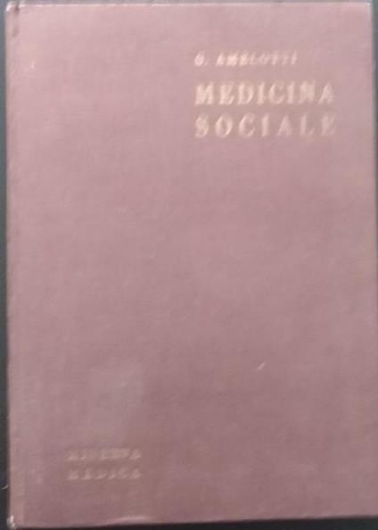 Medicina sociale - Giuseppe Belotti - copertina