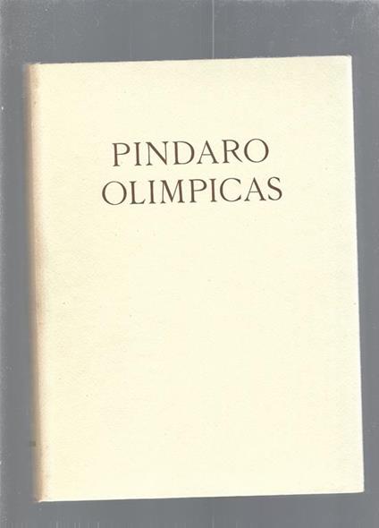 Pindaro Olimpicas - copertina