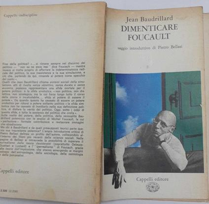 Dimenticare foucault - Jean Baudrillard - copertina