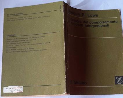 Patologia del comportamento e rapporti interpersonali - Gordon R. Lowe - copertina