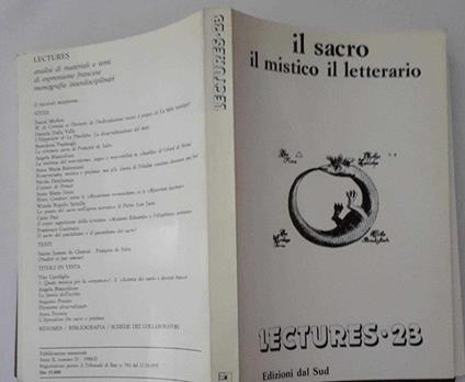 Il sacro il mistico il letterario. Lectures 23 - Vito Carofiglio - copertina