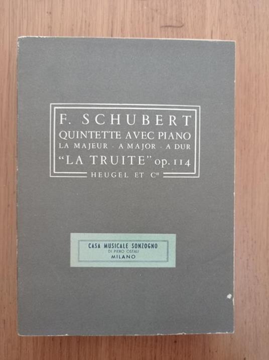 Quintette avec piano "La Truite" op. 114 - copertina