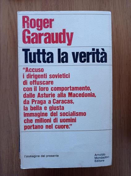 Tutta la verità - Roger Garaudy - copertina