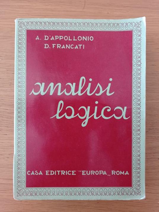 Analisi logica - copertina