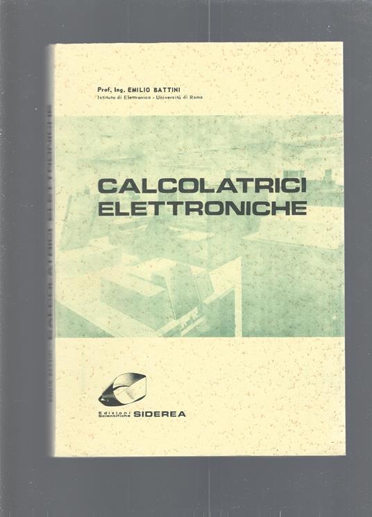 CALCOLATRICI ELETTRONICHE - Emilio Burattini - copertina