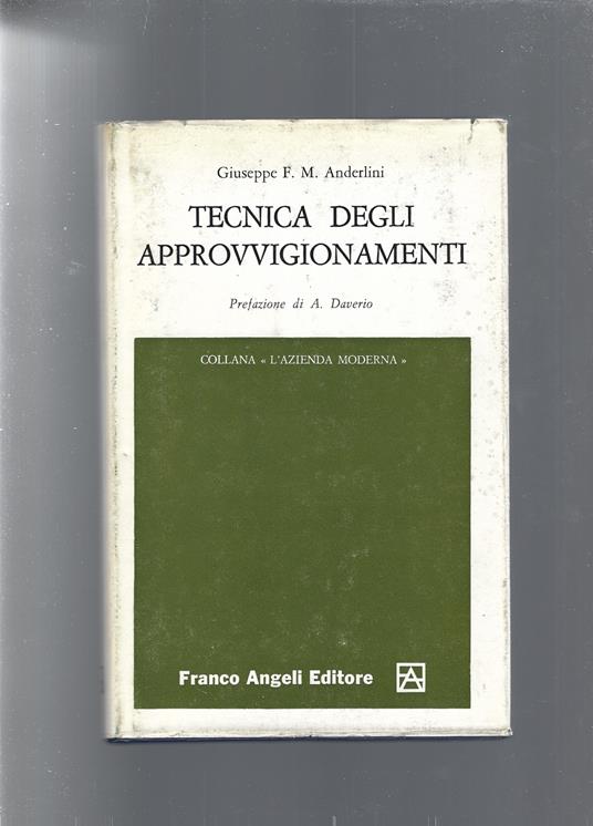 TECNICA DEGLI APPROVVIGIONAMENTI - Giuseppe Anderlini - copertina