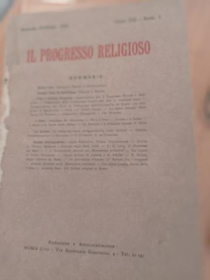 Il Progresso Religioso - copertina