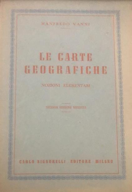 Le carte geografiche - Manfredo Vanni - copertina