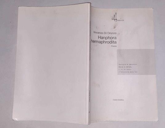 Hanphora hermaphrodita - Vincenzo Di Oronzo - copertina