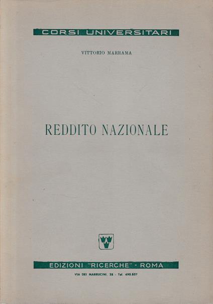 Reddito Nazionale - Vittorio Marrama - copertina