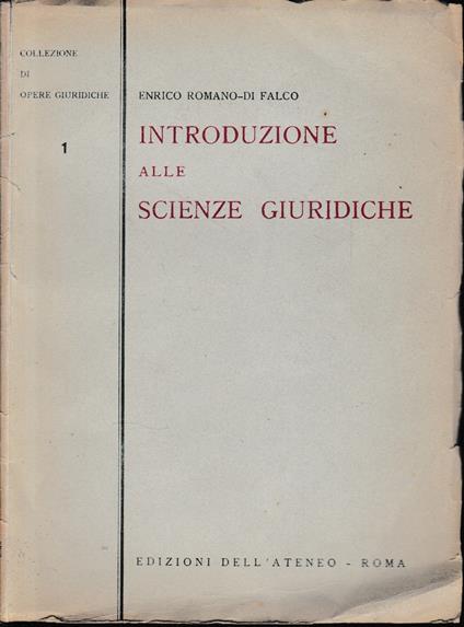 Introduzione alle scienze giuridiche - copertina