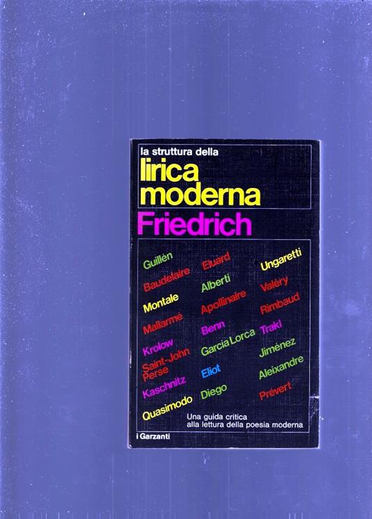 La Struttura Della Lirica Moderna - Hugo Friedrich - copertina